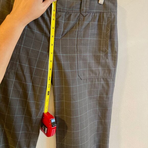 Club Monaco Navy Blue Teal Plaid Trouser Pants Ankle Cropped Size 4 - Picture 8 of 10